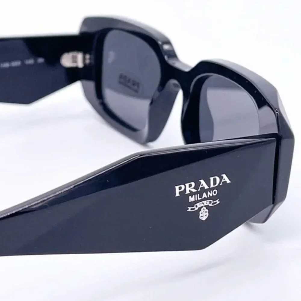 NEW PRADA BLACK SUNGLASSES UNISEX NEW COLLECTION - Picture 6 of 9